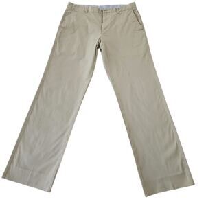 Façonnable Men's 36 Khaki Beige Chino Pants Straight Leg Luxury Business Casual